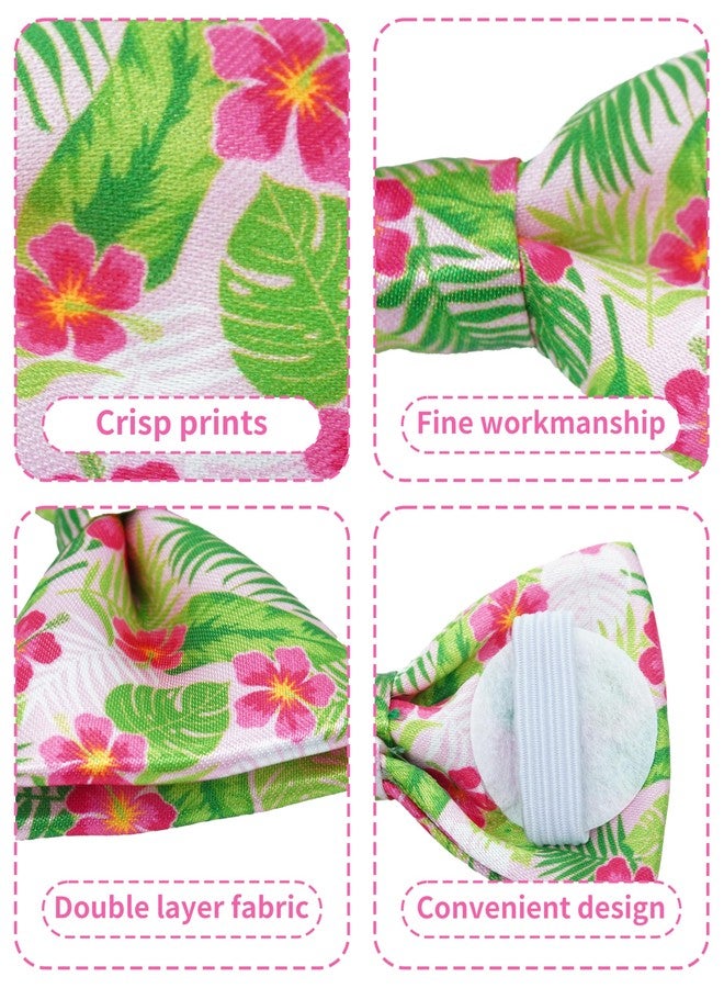 PET SHOW 10 Pack Summer Small Dog Bow Ties Sliding Collar Attachments Puppy Cats Hawaiian Bowties for Medium Dogs Floral Fruit Bowknots Party Holiday Pet Grooming Accessories(Small) - Image 3